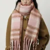 The cross-border scarf wholesale e-commerce live-streaming supply chain of Monet Garden AC checkered thick beard is booming Specification image